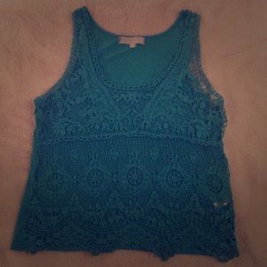 Mint Green Lace TankTop Amazing Condition!